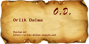 Orlik Dalma névjegykártya